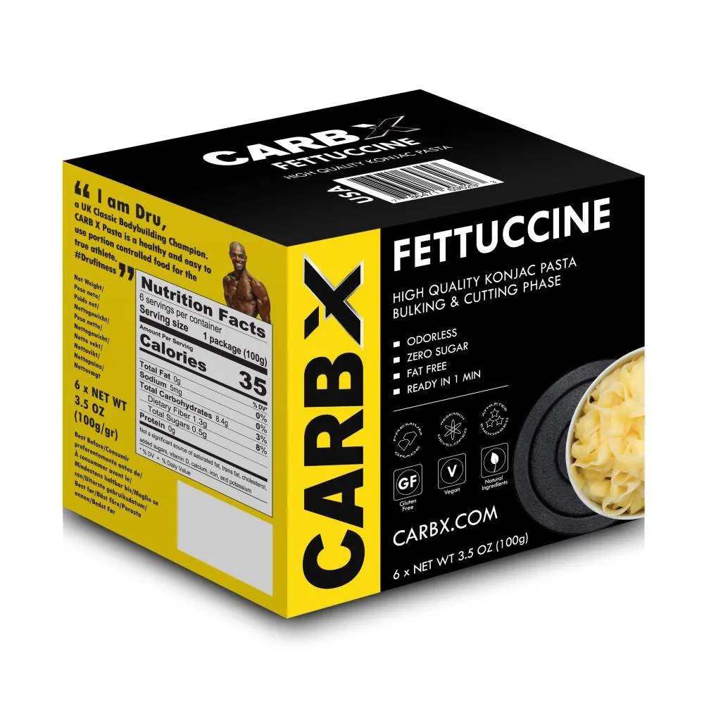 كارب اكس معكرونة فيتوتشيني منخفضة الكربوهيدرات 600 جم - CARB X Fettuccine 600 g