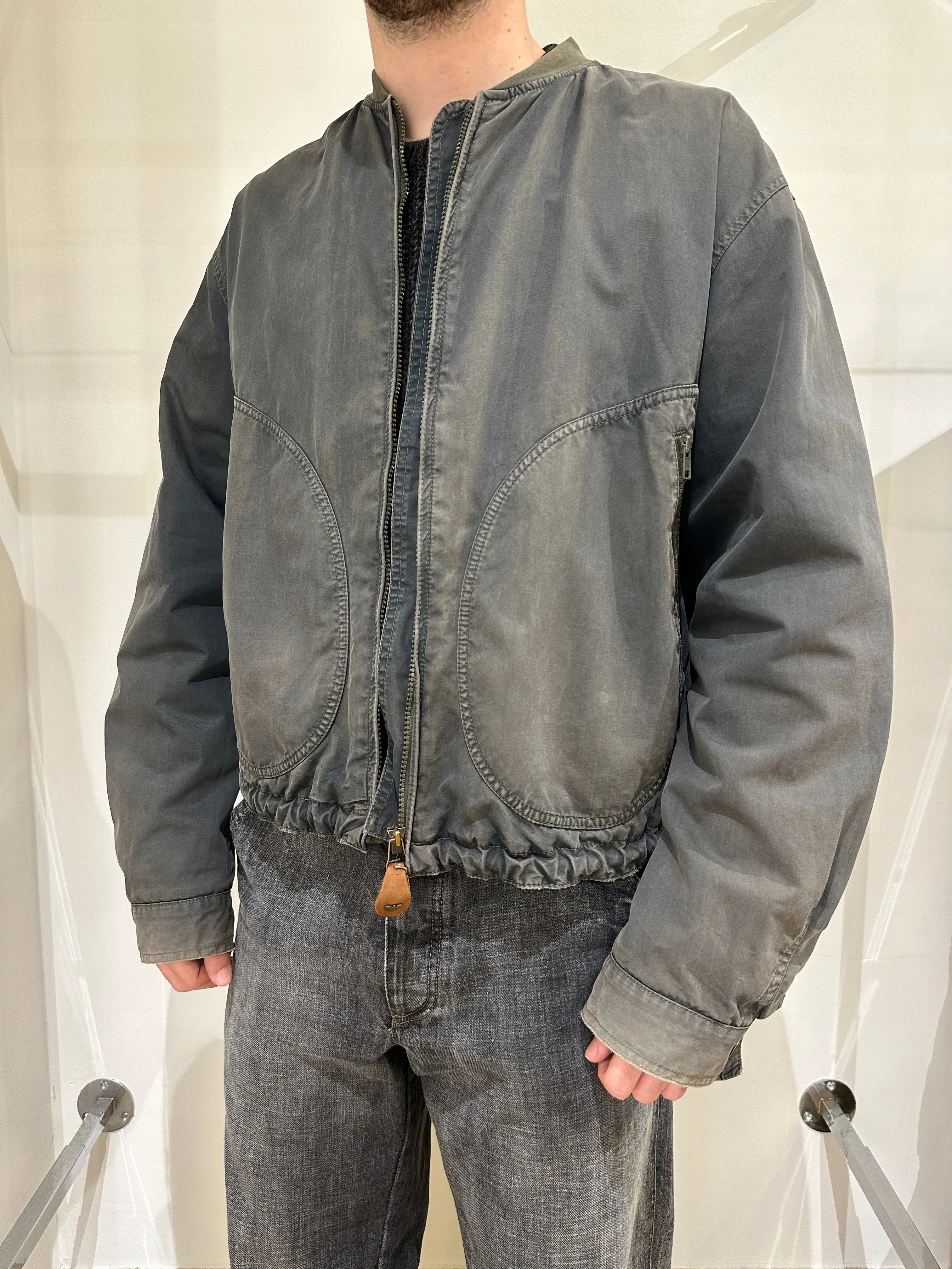 1990s Armani Jeans sun faded bomber jacket