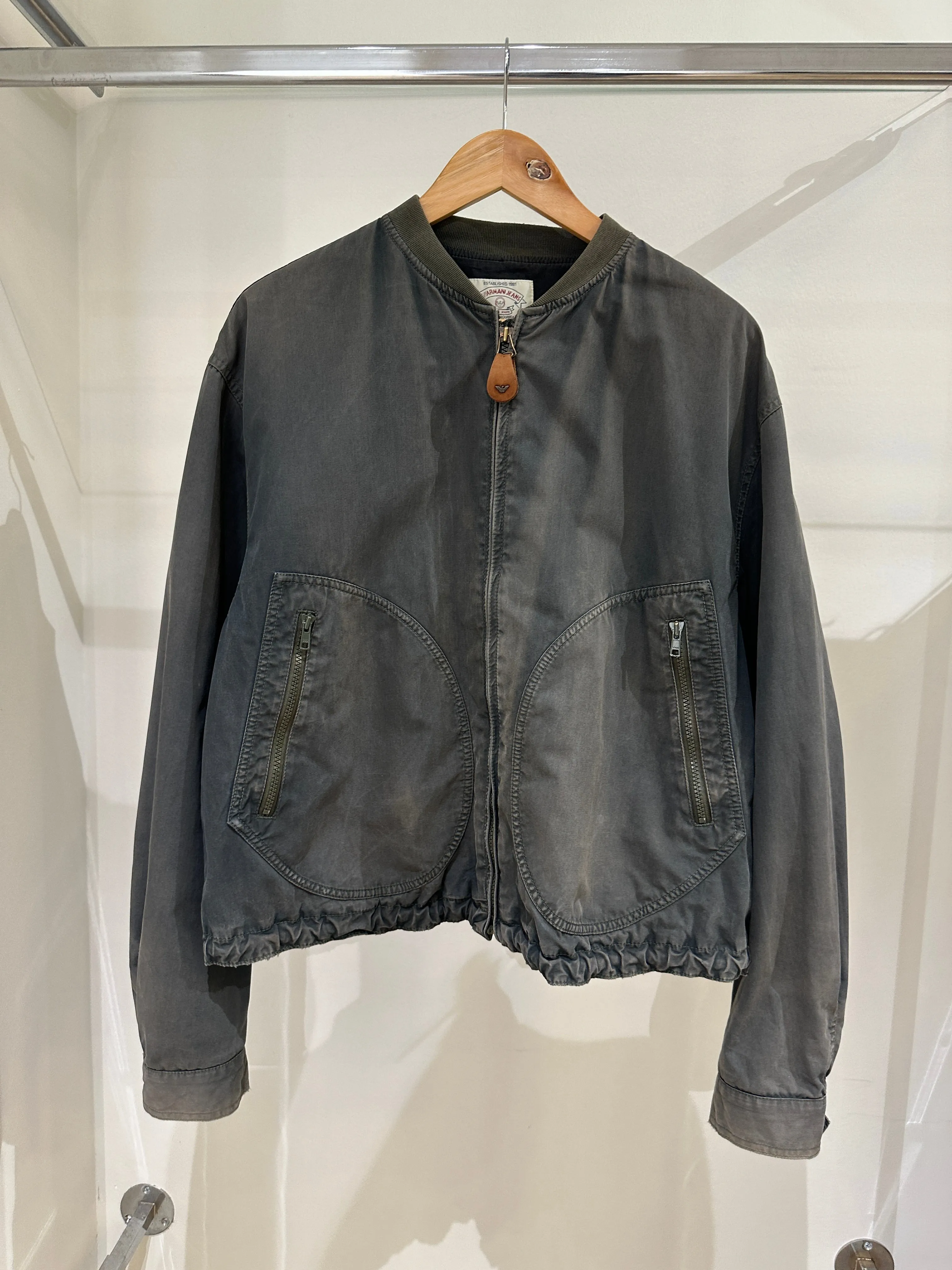 1990s Armani Jeans sun faded bomber jacket