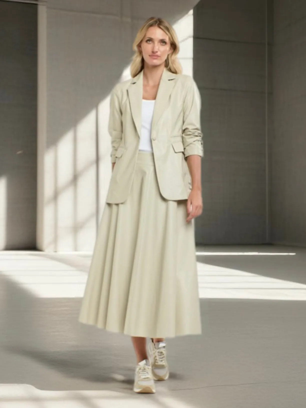 365 Days : Dakota PU Skirt : Parchment