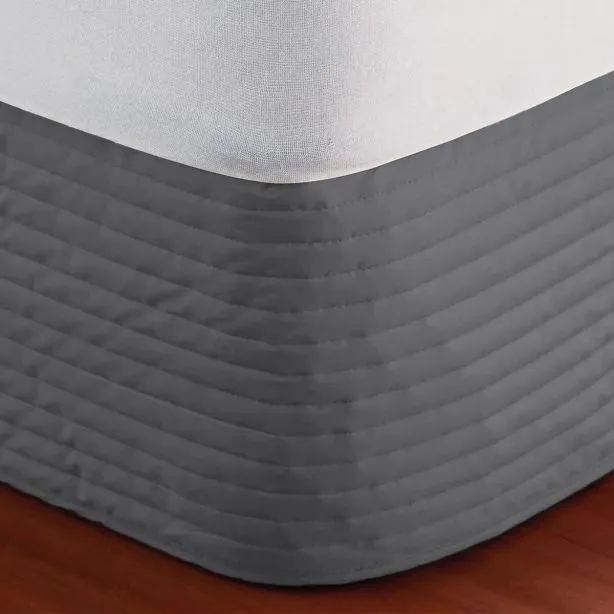 400TC Cotton Horizontal Quilted Tailored Bed skirt