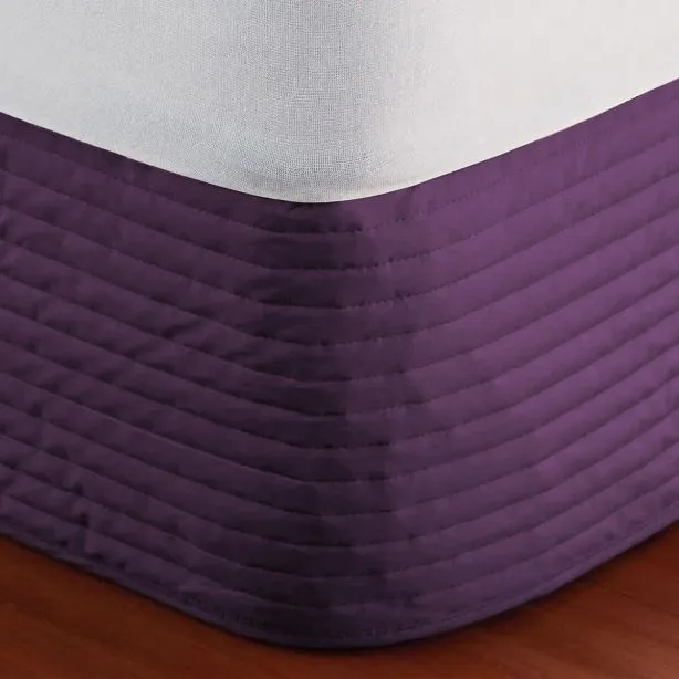 400TC Cotton Horizontal Quilted Tailored Bed skirt