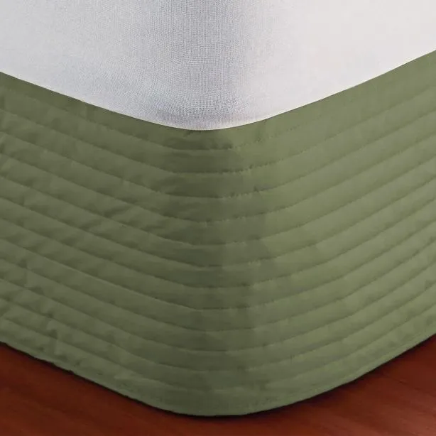 400TC Cotton Horizontal Quilted Tailored Bed skirt