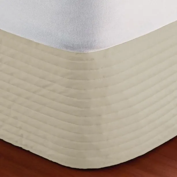 400TC Cotton Horizontal Quilted Tailored Bed skirt