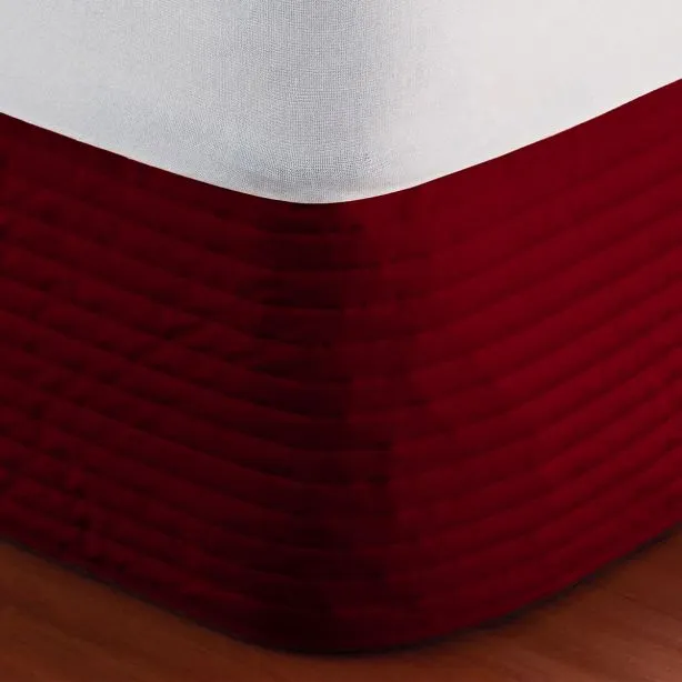 400TC Cotton Horizontal Quilted Tailored Bed skirt