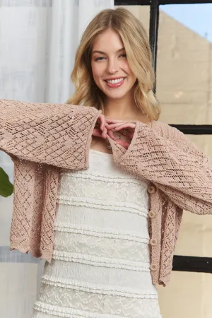 ADORA Long Sleeves Crochet Sweater Cardigan