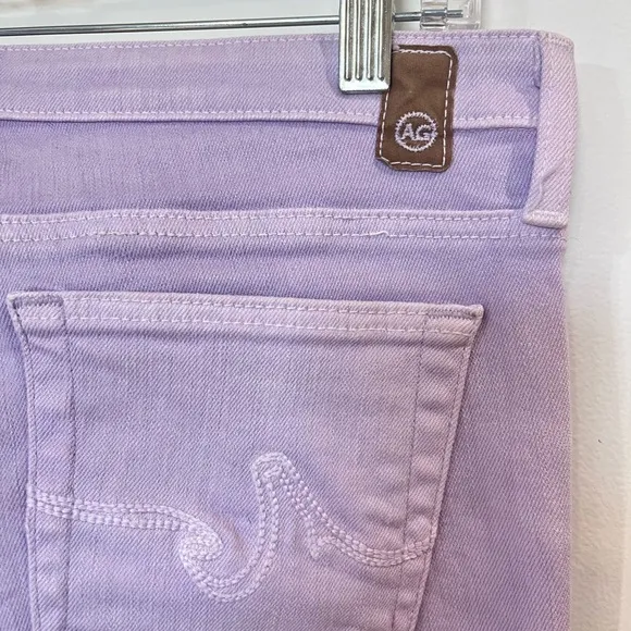 Ag Adriano Goldschmied The Angel Low Rise Boot Cut Flare Jeans Sz 30 (10) Lilac