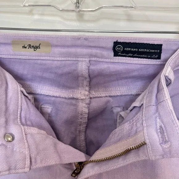Ag Adriano Goldschmied The Angel Low Rise Boot Cut Flare Jeans Sz 30 (10) Lilac