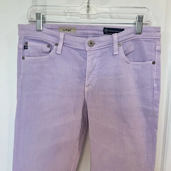 Ag Adriano Goldschmied The Angel Low Rise Boot Cut Flare Jeans Sz 30 (10) Lilac