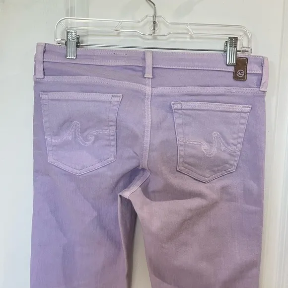 Ag Adriano Goldschmied The Angel Low Rise Boot Cut Flare Jeans Sz 30 (10) Lilac