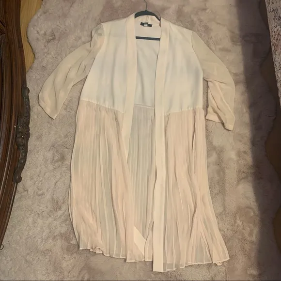 Alfani long light blush pink 100% polyester cardigan