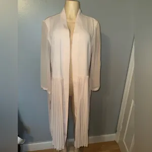 Alfani long light blush pink 100% polyester cardigan