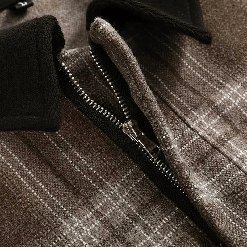 Algae Gray Checkered Sweater
