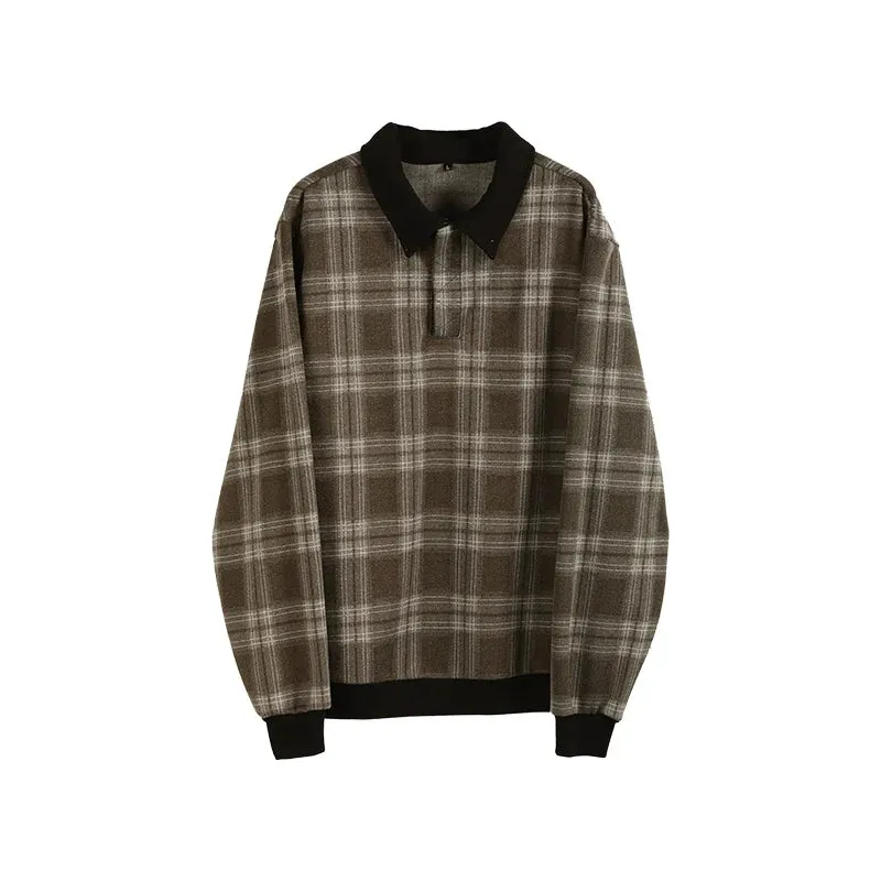 Algae Gray Checkered Sweater
