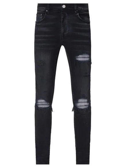 Amiri MX1 Iridescent Aged Black Jeans