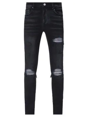 Amiri MX1 Iridescent Aged Black Jeans