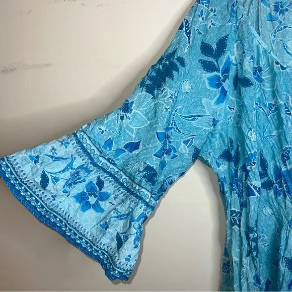 Avenue Dress Kara Crush Dress in Blue Royal Blooms Size 4X. 30/32