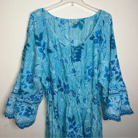 Avenue Dress Kara Crush Dress in Blue Royal Blooms Size 4X. 30/32