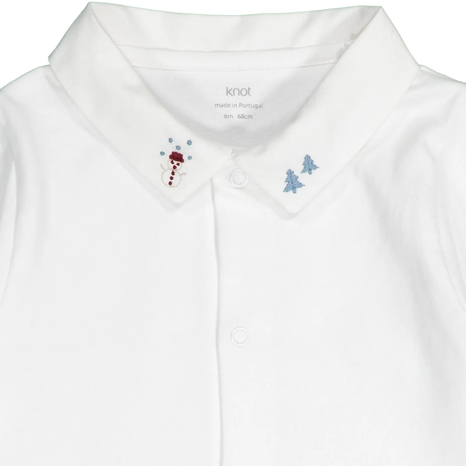 Baby Boys White Cotton Bodysuit