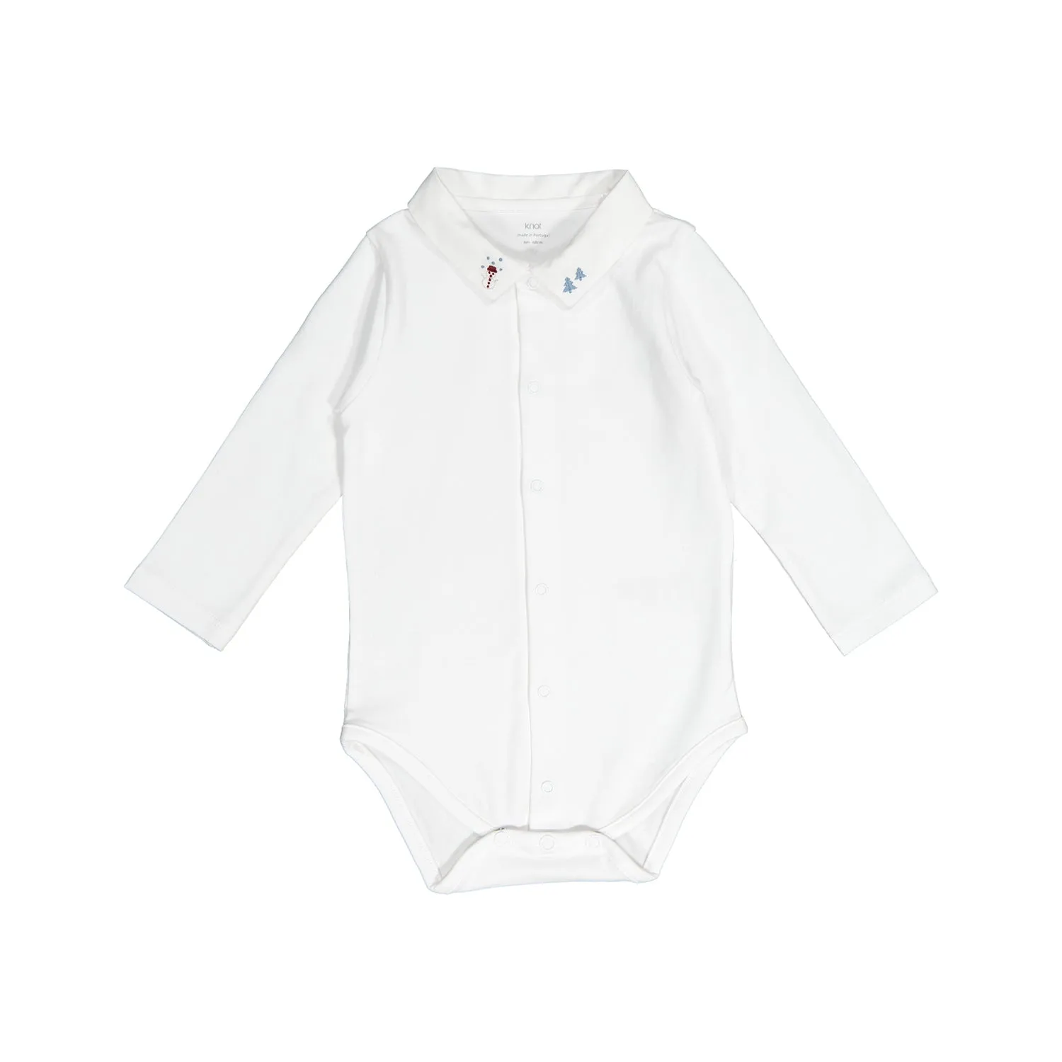 Baby Boys White Cotton Bodysuit