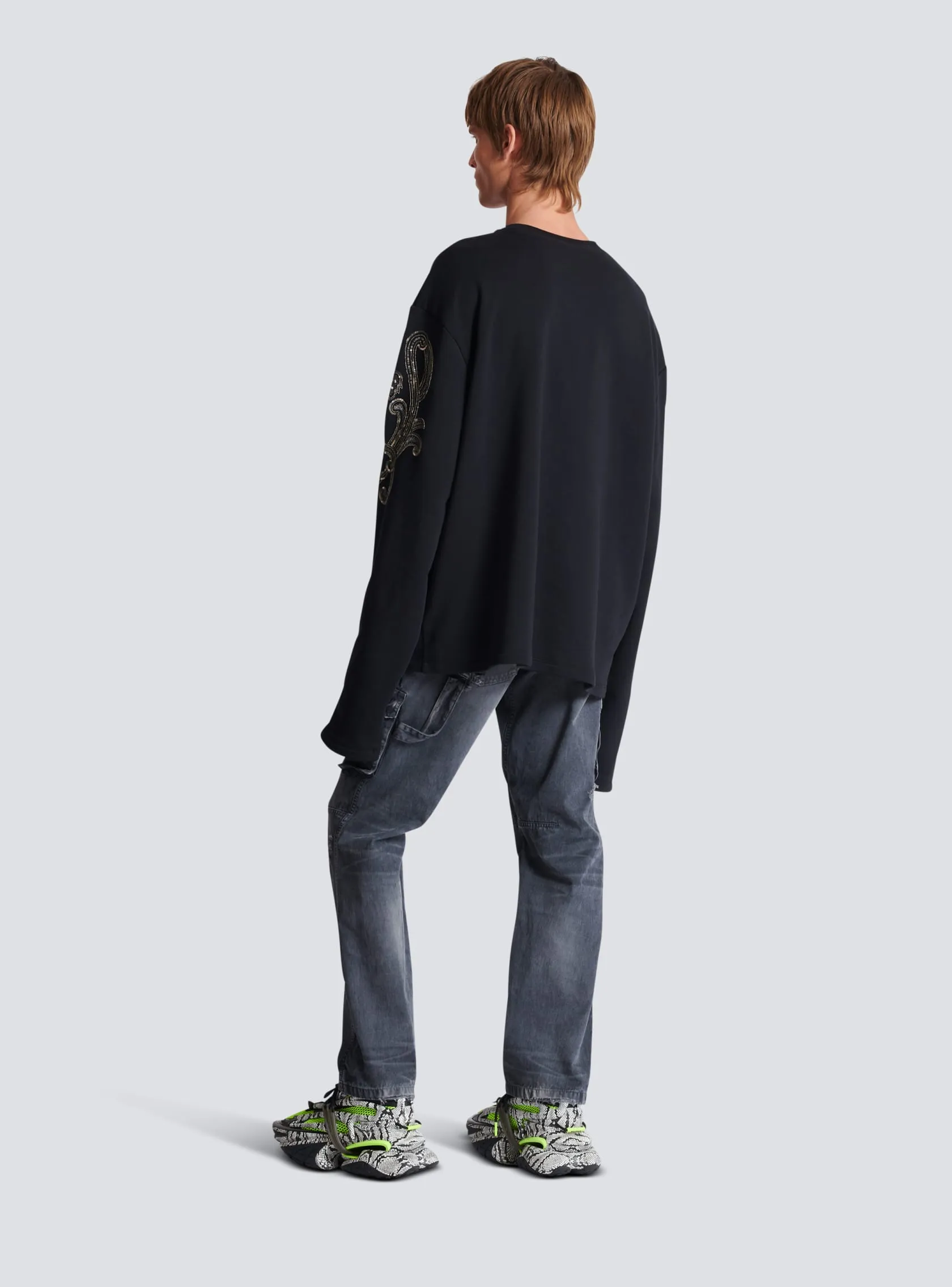 Balmain Signature chain embroidered sweater