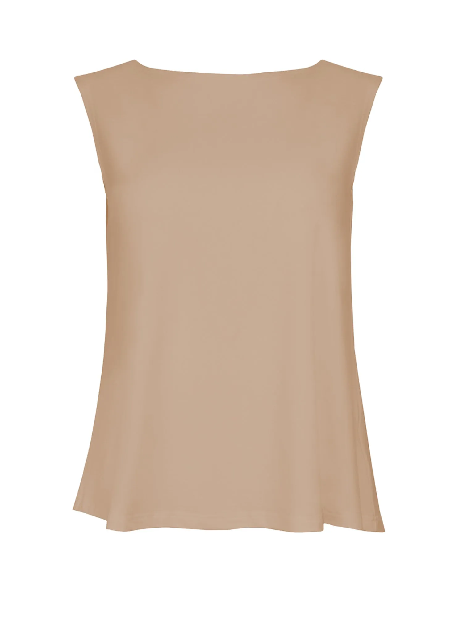 Bamboo Boat Neck Singlet - Caramel