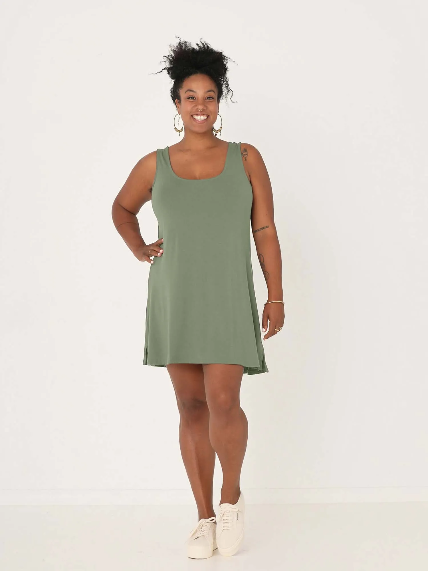 Bamboo Sleeveless Tunic - Eucalyptus
