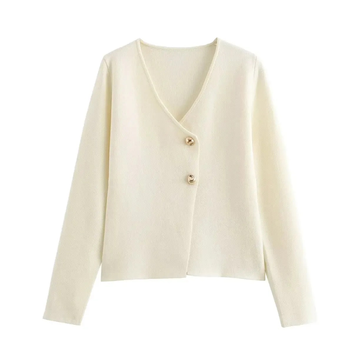 BB™ | Vintage Golden Button V-Neck Sweater