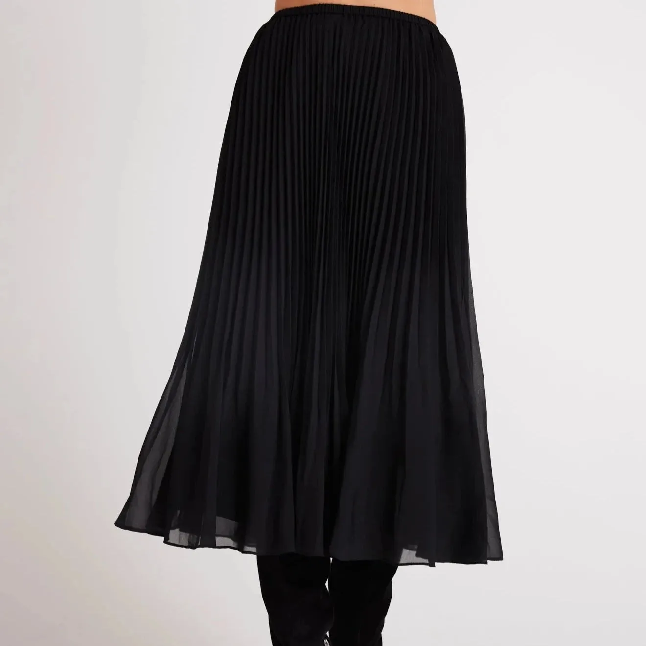 Bella Dahl Sunburst Pleat Midi Skirt