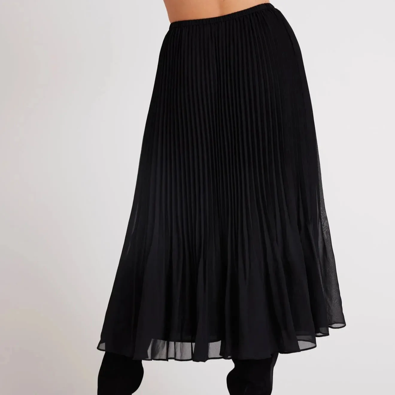 Bella Dahl Sunburst Pleat Midi Skirt
