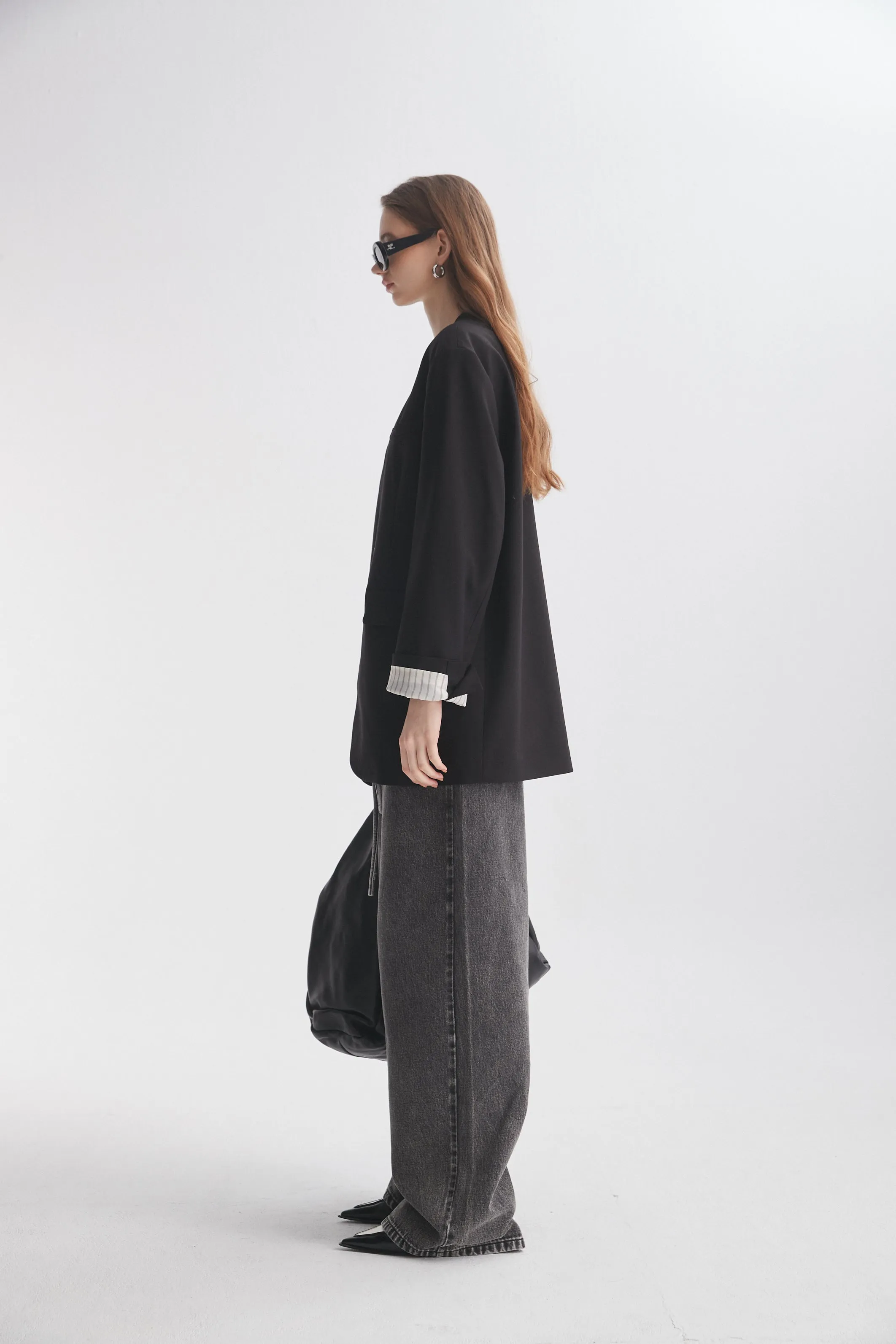 Belted Baggy Jeans