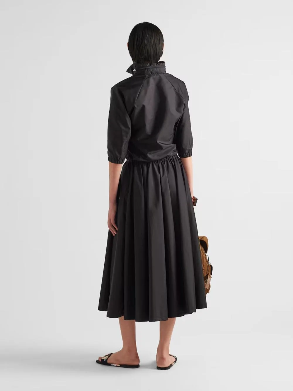 Black Full Light Re-Nylon Skirt