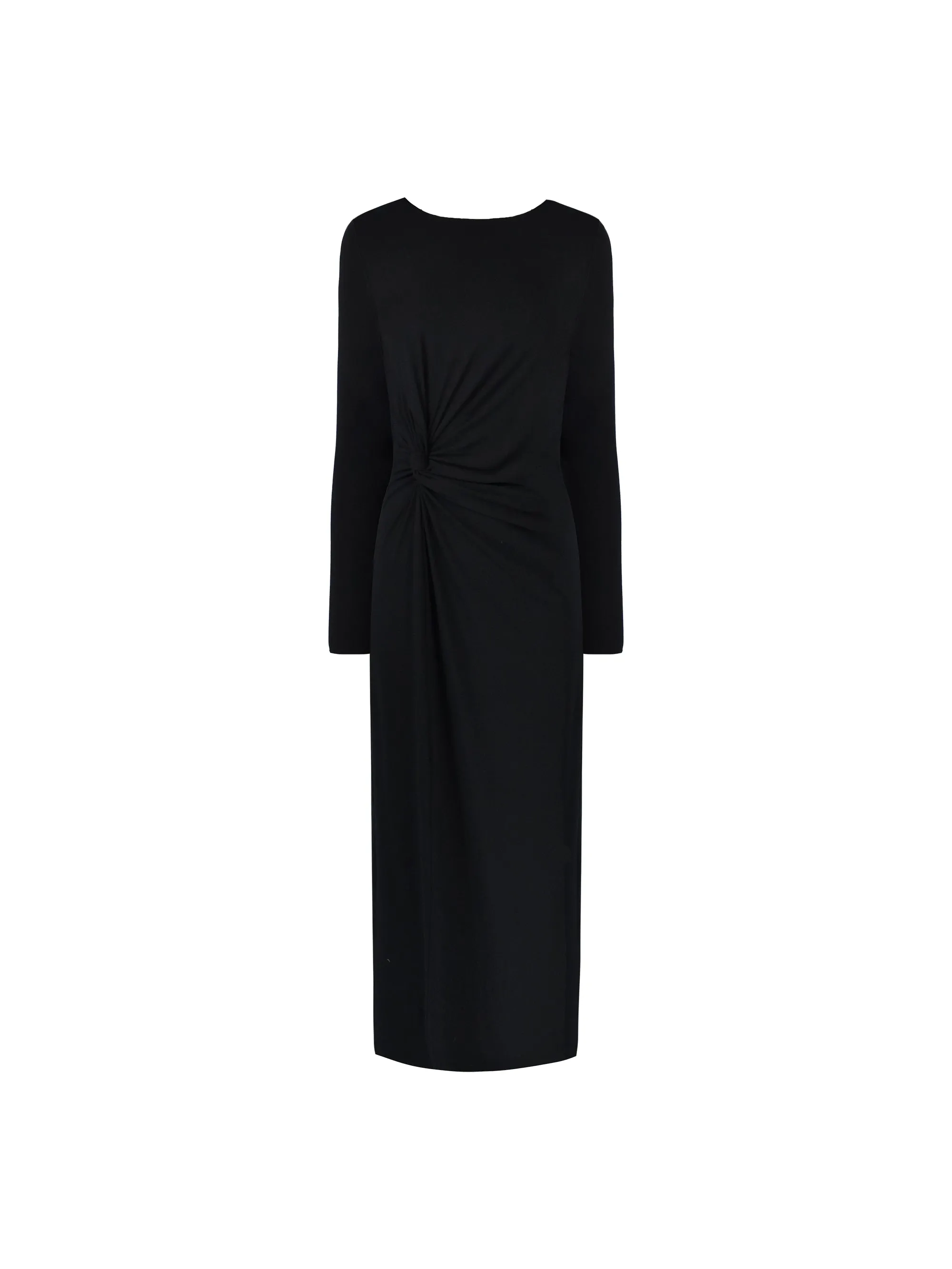 Black Twist Detail Jersey Dress