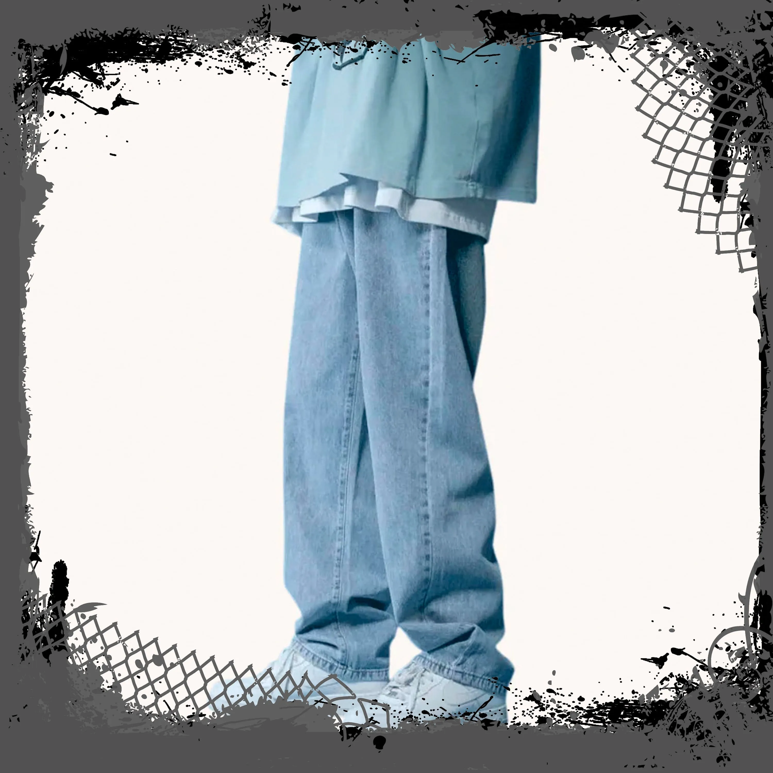 BLK | BLU | BRN | WHT  Loose Denim Jeans