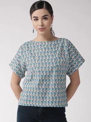 Blue Floral Top