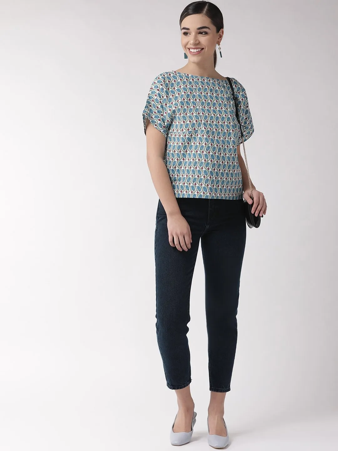 Blue Floral Top