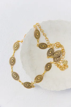 Boho Adjustable Chain Belt - Vintage Golden