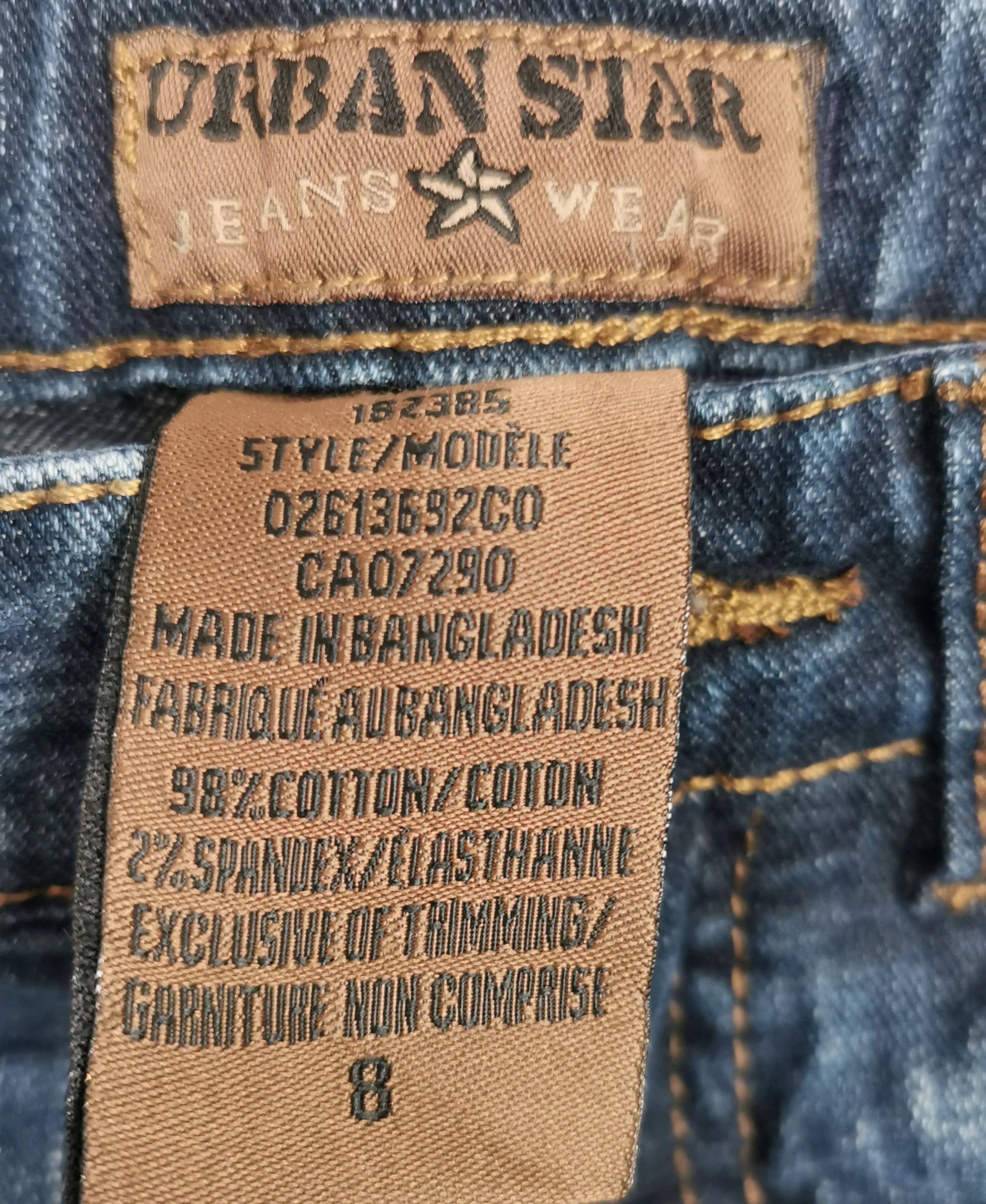 BOY SIZE 8 YEARS - URBAN STAR, Straight fit, Stretch Jeans EUC B17