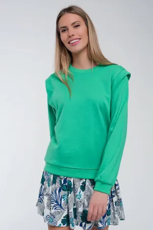 Boyfriend sweatshirt with shoulder details