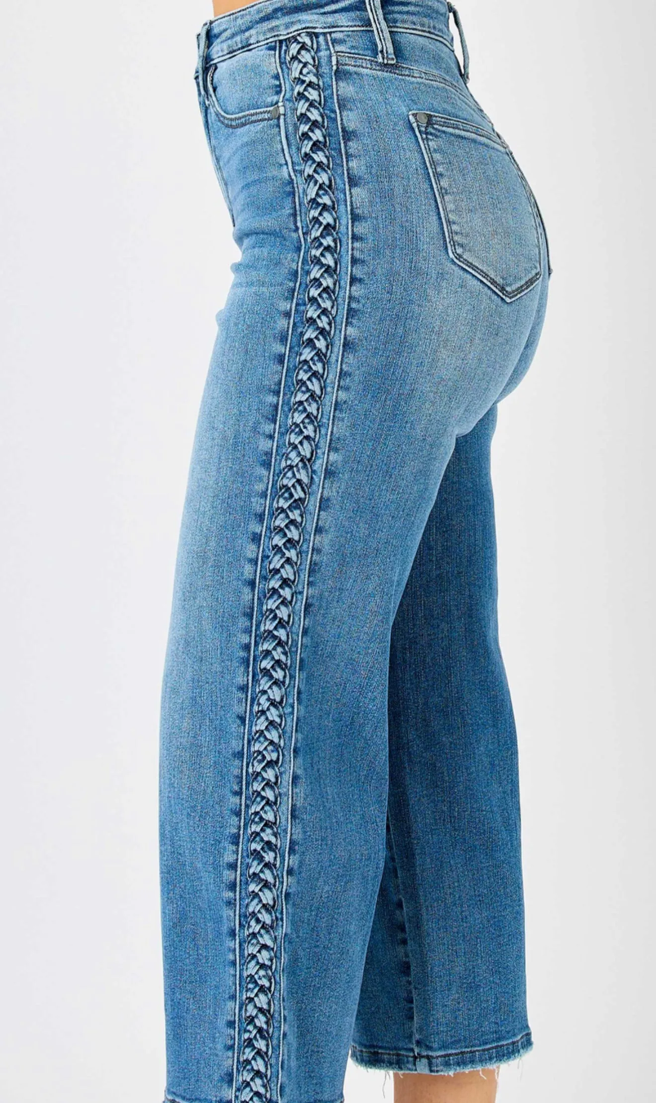 Brandy Braid Crop Denim