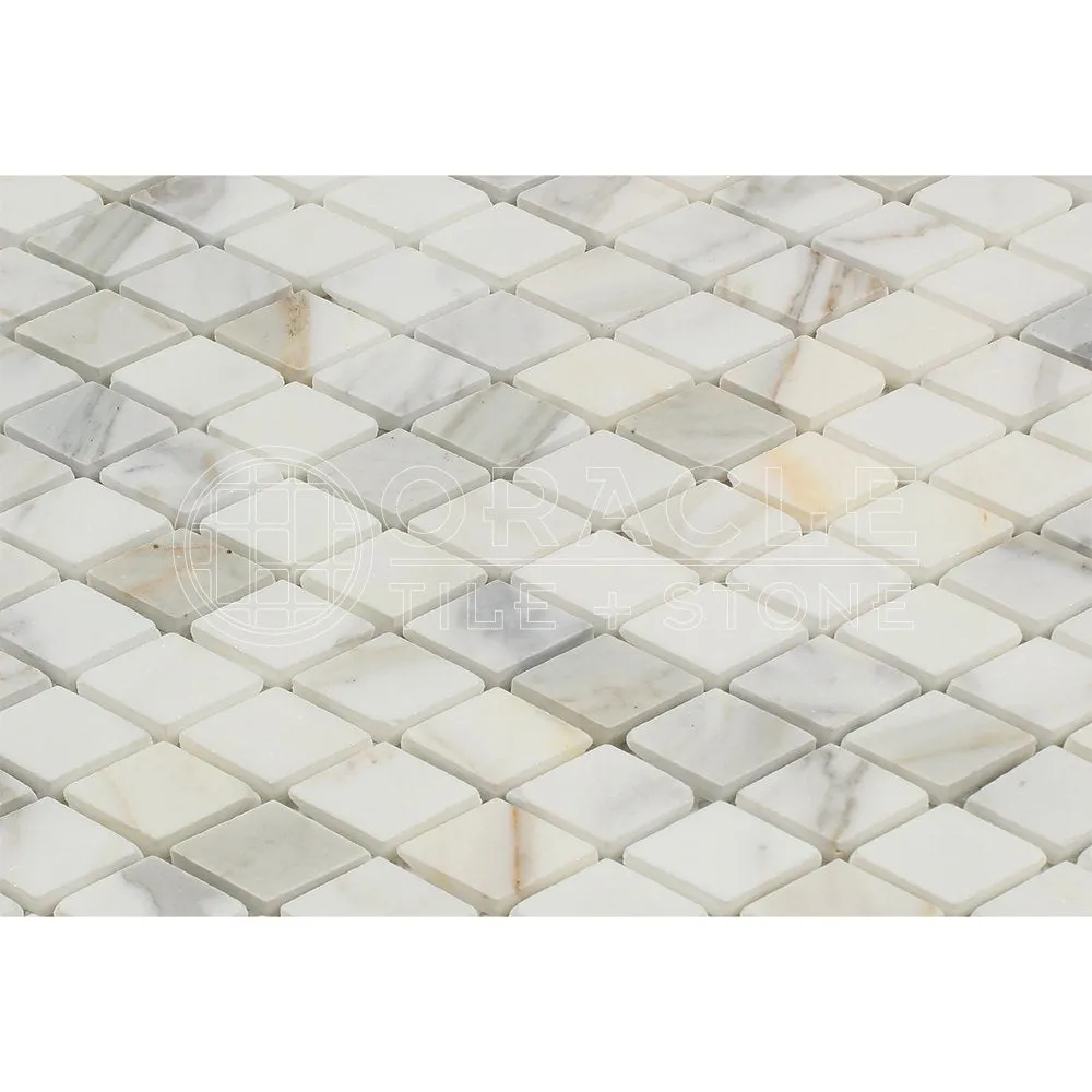 Calacatta Gold (Italian Calcutta) Marble Diamond - Rhomboid Mosaic Tile, Polished