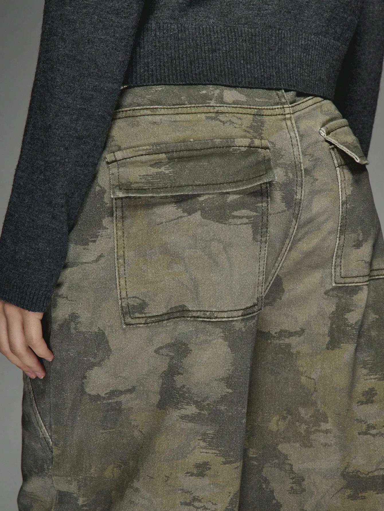 Camo Print Wide-Leg Jeans | Stylish & Trendy Streetwear