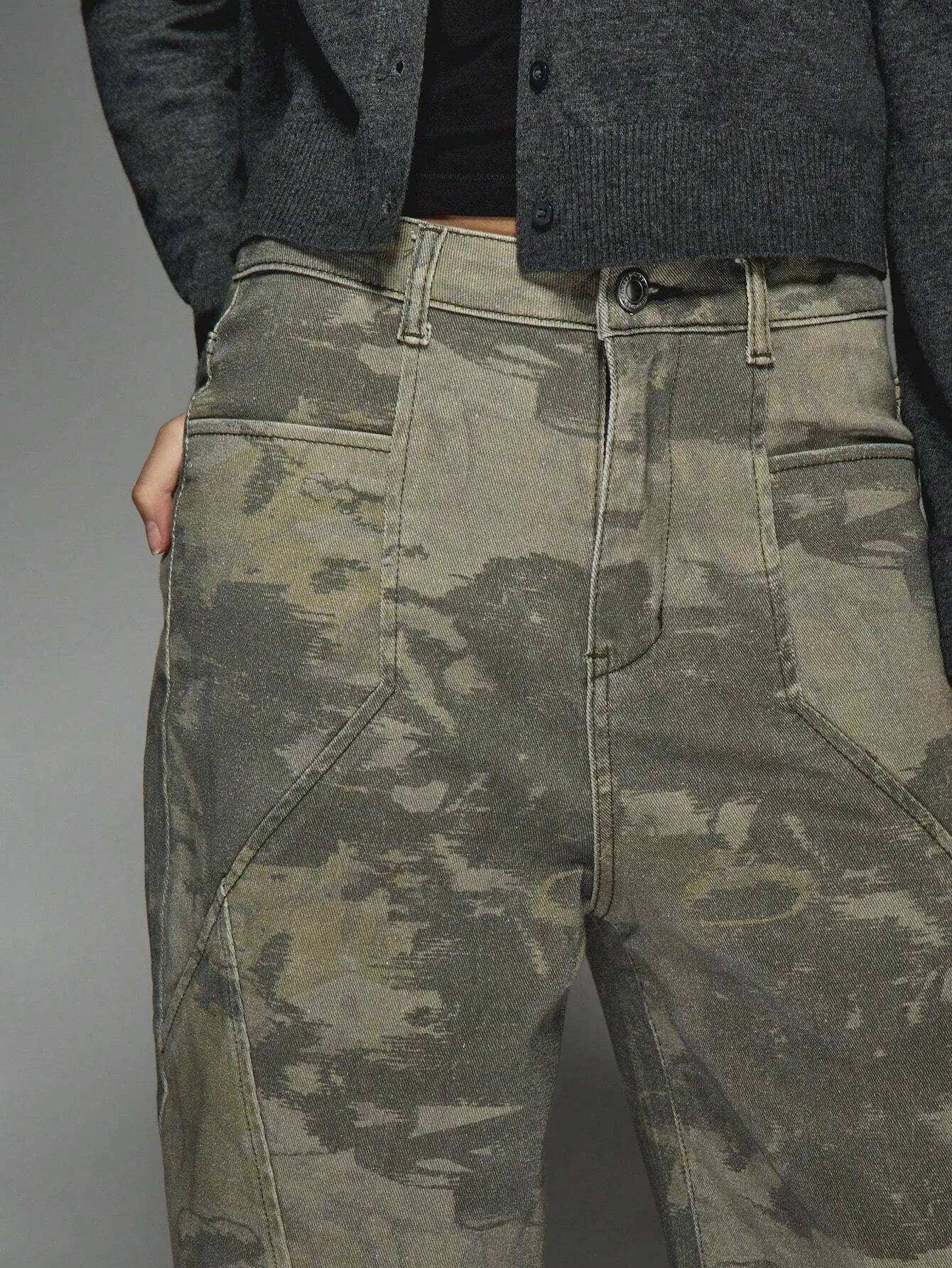 Camo Print Wide-Leg Jeans | Stylish & Trendy Streetwear