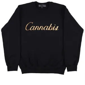 CANNABIS GOLD FOIL SWEATSHIRT