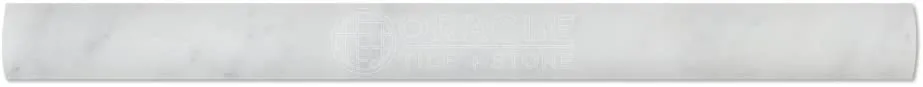 Carrara White Italian (Bianco Carrara) Marble 1 X 12 Quarter-Round Trim Molding, Polished