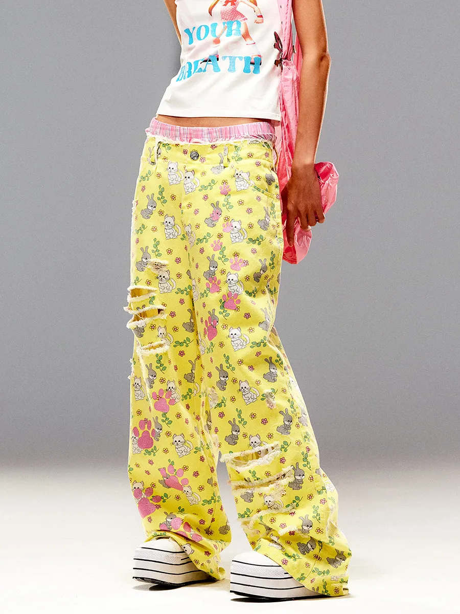 CARTOON LOOSE JEANS