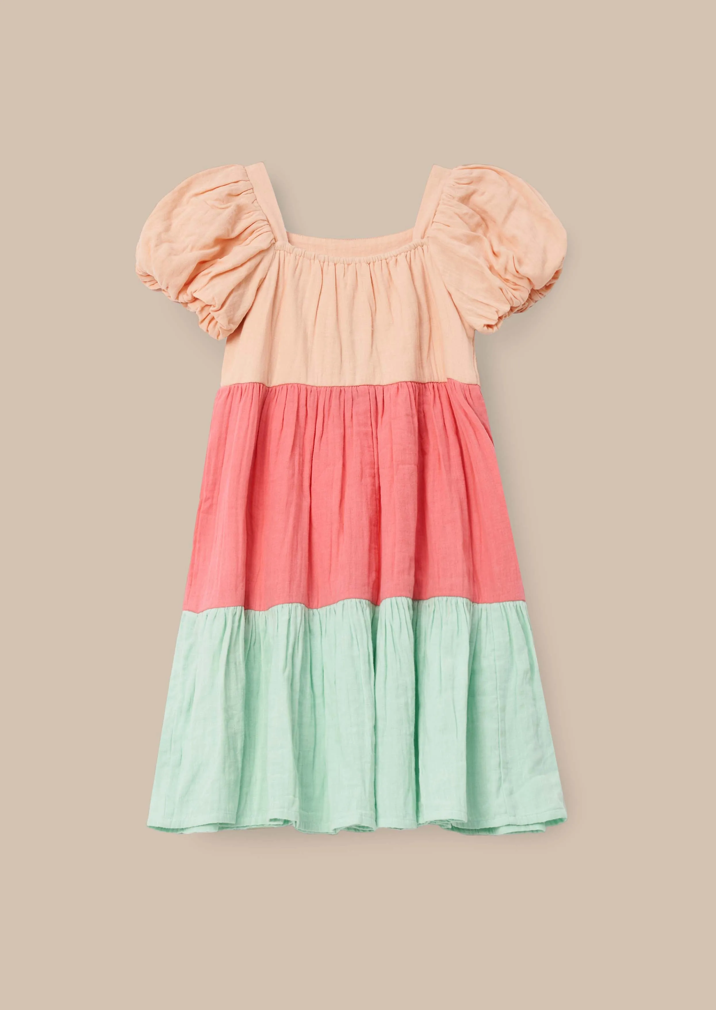 Casey Multi Tiered Colourblock Dress