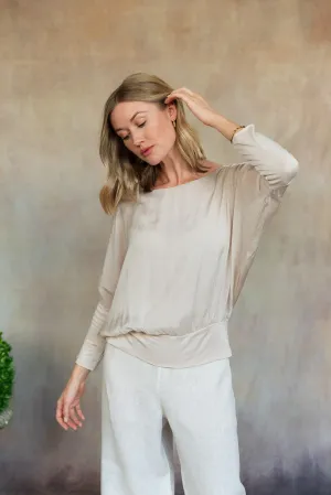 Cassandra Silk Top (Ecru)
