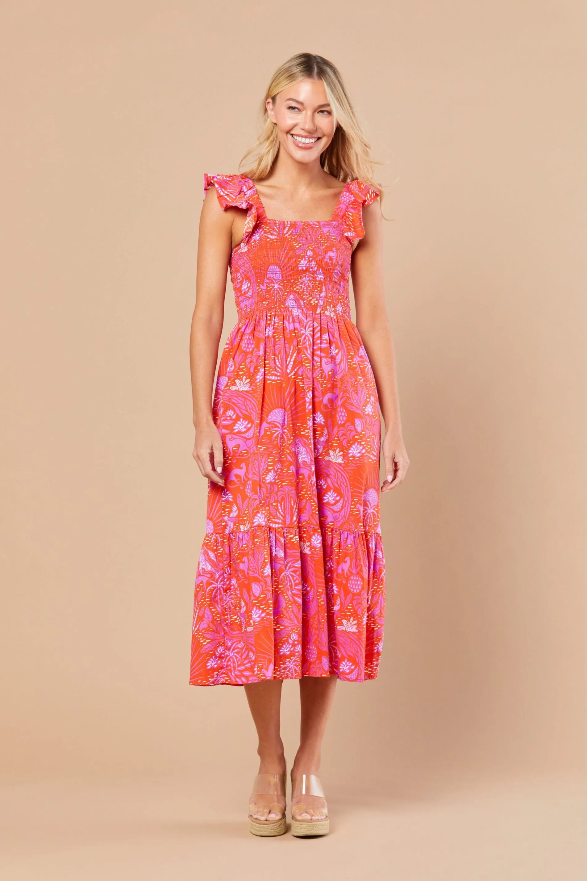 Charlotte Dress in Whimsical Island Sunset