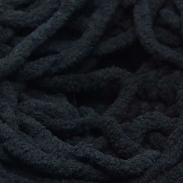 Chenille Blanket Yarn 100g 80m 12ply -  Black